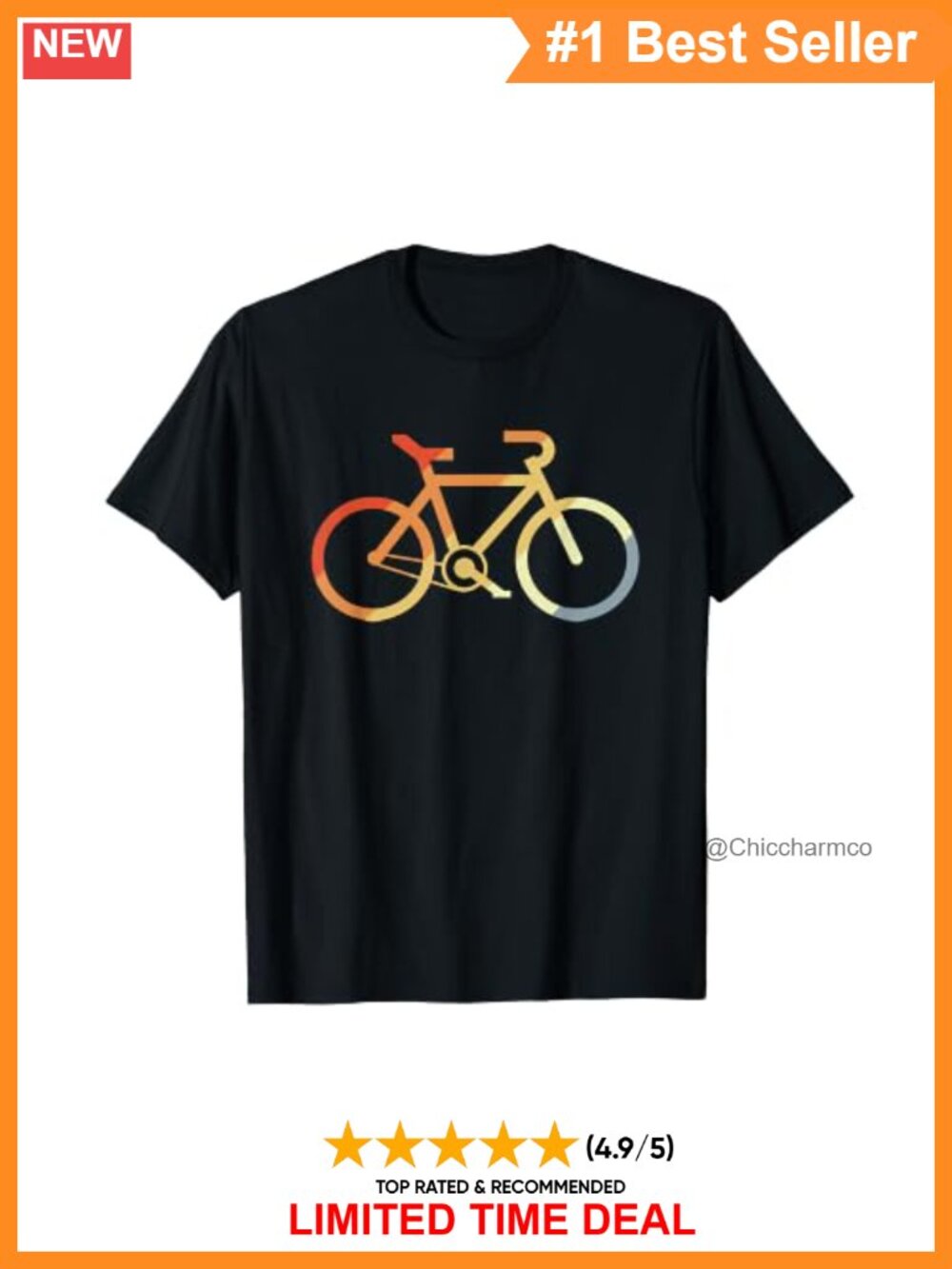 Vintage Bicycle Sketch Graphic T-Shirt Retro Cyclist Tee